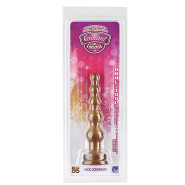 Doc Johnson Radiant Gems, золотой - Анальная ёлочка - купить в секс шопе Doc Johnson Radiant Gems, золотой - Анальная ёлочка - купить в секс шопе