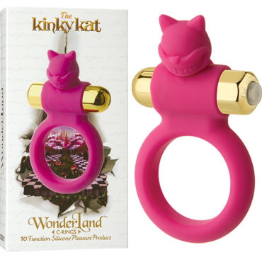 Doc Johnson Wonder Land The Kinky Kat, Эрекционное кольцо с виброэлементом Doc Johnson Wonder Land The Kinky Kat, Эрекционное кольцо с виброэлементом