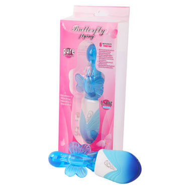 Dibe Butterfly Flying, голубой, Вибратор для стимуляции точки G и клитора Dibe Butterfly Flying, голубой, Вибратор для стимуляции точки G и клитора