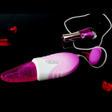 Dibe Magic Tongue, розовый - Вибратор-язычок с виброяйцом - купить в секс шопе Dibe Magic Tongue, розовый - Вибратор-язычок с виброяйцом - купить в секс шопе