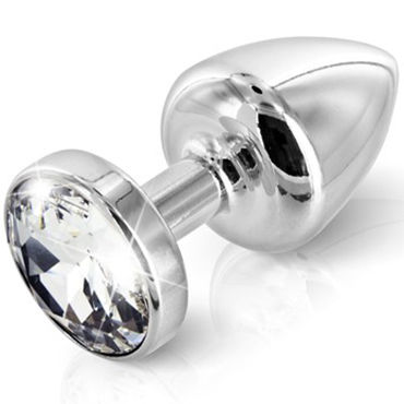 Diogol Anni Round T1, серебро, Анальная пробка с кристаллом Swarovski Diogol Anni Round T1, серебро, Анальная пробка с кристаллом Swarovski