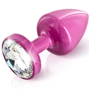 Diogol Anni Round T1, розовая, Анальная пробка с кристаллом Swarovski Diogol Anni Round T1, розовая, Анальная пробка с кристаллом Swarovski