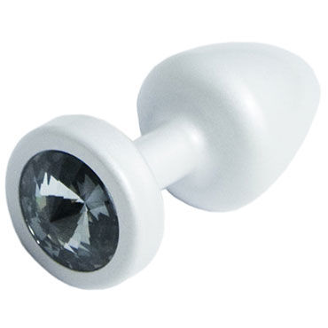 Diogol Anni Round T1, белая, Анальная пробка с кристаллом Swarovski Diogol Anni Round T1, белая, Анальная пробка с кристаллом Swarovski