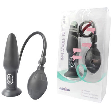 Gopaldas Inflatable Butt Plug, Анальная груша с вибрацией Gopaldas Inflatable Butt Plug, Анальная груша с вибрацией