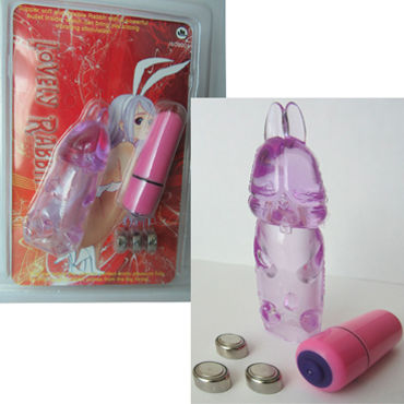 Sextoy Bullet, фиолетовый, Вибропуля с насадкой в форме зайца Sextoy Bullet, фиолетовый, Вибропуля с насадкой в форме зайца