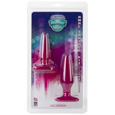 Doc Johnson Anal Trainer Kit, фуксия - Две анальные пробки - купить в секс шопе Doc Johnson Anal Trainer Kit, фуксия - Две анальные пробки - купить в секс шопе