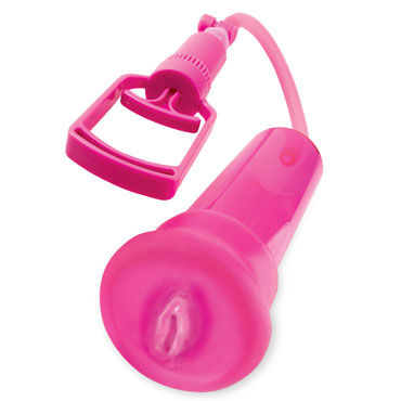Pipedream Pump Worx Lil Pussy - Вакуумная помпа с мастурбатором - купить в секс шопе Pipedream Pump Worx Lil Pussy - Вакуумная помпа с мастурбатором - купить в секс шопе