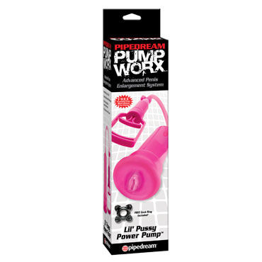 Pipedream Pump Worx Lil Pussy, Вакуумная помпа с мастурбатором Pipedream Pump Worx Lil Pussy, Вакуумная помпа с мастурбатором