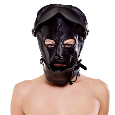Pipedream Black Baron Hood - Шлем с открывающимися шорами - купить в секс шопе Pipedream Black Baron Hood - Шлем с открывающимися шорами - купить в секс шопе