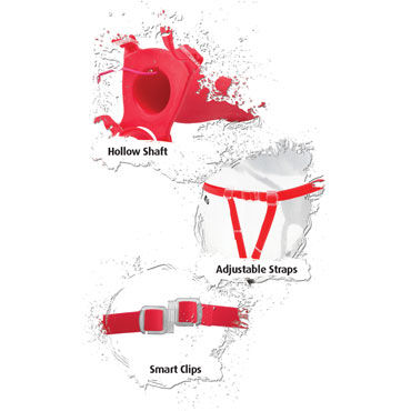Pipedream Vibrating Silicone Hollow Strap-On, 23см - Фаллопротез мужской с вибрацией - купить в секс шопе Pipedream Vibrating Silicone Hollow Strap-On, 23см - Фаллопротез мужской с вибрацией - купить в секс шопе
