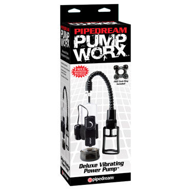 Pipedream Pump Worx Deluxe Vibrating Power Pump, Вакуумная помпа для мужчин с вибрацией Pipedream Pump Worx Deluxe Vibrating Power Pump, Вакуумная помпа для мужчин с вибрацией