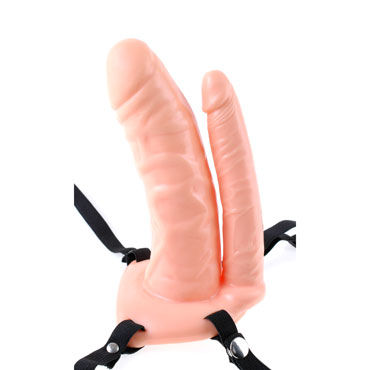 Новинка раздела Секс игрушки - Pipedream Double Penetrator Hollow Strap-On, телесный Новинка раздела Секс игрушки - Pipedream Double Penetrator Hollow Strap-On, телесный