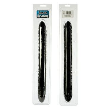 California Exotic Veined Double Dongs, черный - Двухсторонний фаллоимитатор - купить в секс шопе California Exotic Veined Double Dongs, черный - Двухсторонний фаллоимитатор - купить в секс шопе