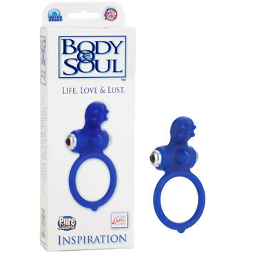 California Exotic Body & Soul Inspiration, синее, Эрекционное кольцо с виброэлементом California Exotic Body & Soul Inspiration, синее, Эрекционное кольцо с виброэлементом