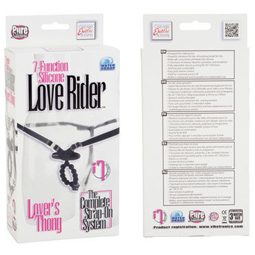 California Exotic Love Rider Lovers Thongs, черные - Вибротрусики со стимулирующими бусинами - купить в секс шопе California Exotic Love Rider Lovers Thongs, черные - Вибротрусики со стимулирующими бусинами - купить в секс шопе