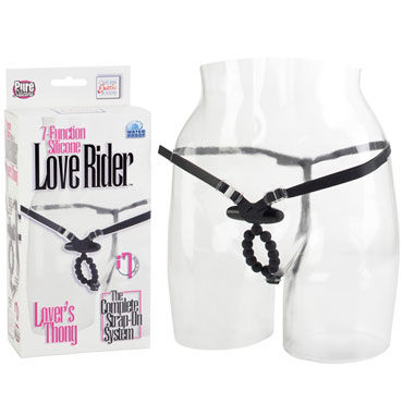 California Exotic Love Rider Lovers Thongs, черные, Вибротрусики со стимулирующими бусинами California Exotic Love Rider Lovers Thongs, черные, Вибротрусики со стимулирующими бусинами
