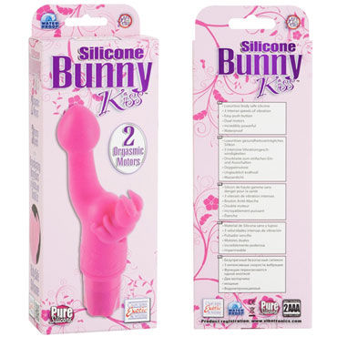 California Exotic Silicone Bunny Kiss - Вибромассажер для точки G и клитора - купить в секс шопе California Exotic Silicone Bunny Kiss - Вибромассажер для точки G и клитора - купить в секс шопе