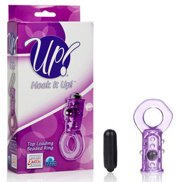 California Exotic Up Hook It Up, фиолетовое, Эрекционное виброкольцо со стимулятором клитора California Exotic Up Hook It Up, фиолетовое, Эрекционное виброкольцо со стимулятором клитора