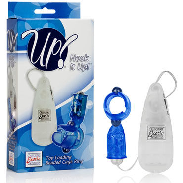 California Exotic Up Hook It Up, синее, Эрекционное виброкольцо со стимулятором клитора California Exotic Up Hook It Up, синее, Эрекционное виброкольцо со стимулятором клитора