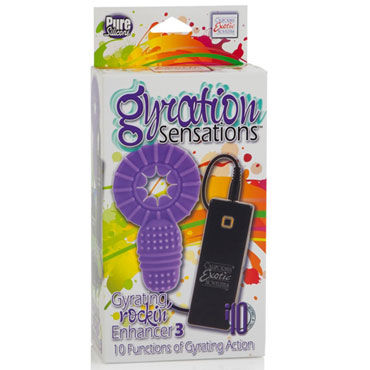 California Exotic Gyration Sensations, фиолетовое - Двустороннее кольцо с вибрацией - купить в секс шопе California Exotic Gyration Sensations, фиолетовое - Двустороннее кольцо с вибрацией - купить в секс шопе