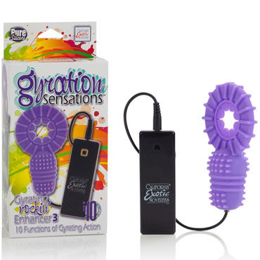 California Exotic Gyration Sensations, фиолетовое, Двустороннее кольцо с вибрацией California Exotic Gyration Sensations, фиолетовое, Двустороннее кольцо с вибрацией