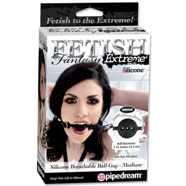 Pipedream Silicone Breathable Ball Gag Medium, Силиконовый кляп с отверстиями Pipedream Silicone Breathable Ball Gag Medium, Силиконовый кляп с отверстиями