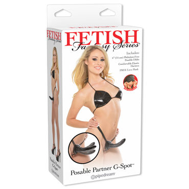 Pipedream Posable Partner G-Spot, Женский страпон с гибким хребтом Pipedream Posable Partner G-Spot, Женский страпон с гибким хребтом