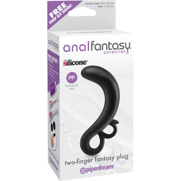 Pipedream Anal Fantasy Collection Two-Finger Fantasy Plug, Анальная втулка изогнутой формы Pipedream Anal Fantasy Collection Two-Finger Fantasy Plug, Анальная втулка изогнутой формы