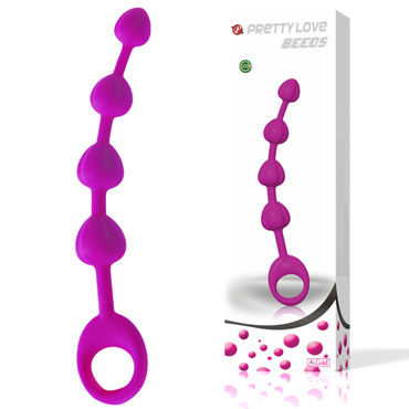 Baile Classic Pretty Love Beeds, фиолетовая, Гибкая анальная цепочка Baile Classic Pretty Love Beeds, фиолетовая, Гибкая анальная цепочка