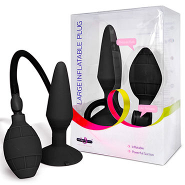 Seven Creations Small Inflatable Butt Plug, черная, Анальная пробка с расширением Seven Creations Small Inflatable Butt Plug, черная, Анальная пробка с расширением