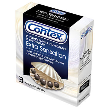 Contex Extra Sensation, Презервативы с крупными точками и кольцами Contex Extra Sensation, Презервативы с крупными точками и кольцами