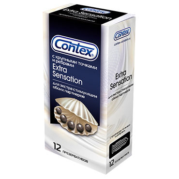 Contex Extra Sensation, Презервативы с крупными точками и кольцами Contex Extra Sensation, Презервативы с крупными точками и кольцами