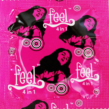 Feel 4 in 1, Презервативы продлевающие анатомической формы с кольцами и пупырышками Feel 4 in 1, Презервативы продлевающие анатомической формы с кольцами и пупырышками