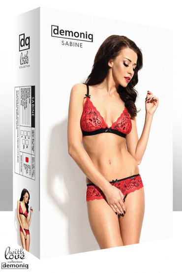 Demoniq With Love Sabine Red - Кружевной комплект - купить в секс шопе Demoniq With Love Sabine Red - Кружевной комплект - купить в секс шопе