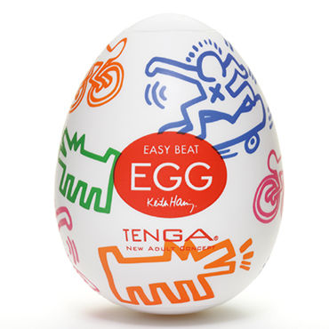 Tenga Egg Street, Keith Haring Edition, Одноразовый мастурбатор в виде яйца, лимитированный выпуск Tenga Egg Street, Keith Haring Edition, Одноразовый мастурбатор в виде яйца, лимитированный выпуск