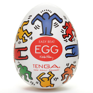 Tenga Egg Dance, Keith Haring Edition, Одноразовый мастурбатор в виде яйца, лимитированный выпуск Tenga Egg Dance, Keith Haring Edition, Одноразовый мастурбатор в виде яйца, лимитированный выпуск
