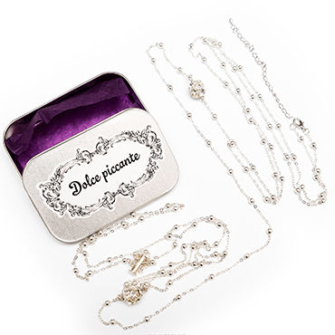 Dolce Piccante Silver Balls, Колье на тело с шариками из кристаллов Dolce Piccante Silver Balls, Колье на тело с шариками из кристаллов