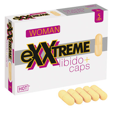 Hot Exxtreme Libido Caps, 5 капсул, Возбуждающие капсулы для женщин Hot Exxtreme Libido Caps, 5 капсул, Возбуждающие капсулы для женщин