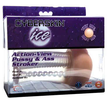 Topco CyberSkin Ice Action-View Pussy & Ass Stroker - фото, отзывы Topco CyberSkin Ice Action-View Pussy & Ass Stroker - фото, отзывы