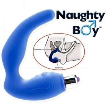 Rocks Off Naughty Boy, синий - Водонепроницаемый стимулятор с вибропулей - купить в секс шопе Rocks Off Naughty Boy, синий - Водонепроницаемый стимулятор с вибропулей - купить в секс шопе