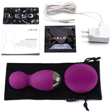 Lelo Hula Beads, фиолетовый - Вагинальные виброшарики c ротацией и дистанционным управлением - купить в секс шопе Lelo Hula Beads, фиолетовый - Вагинальные виброшарики c ротацией и дистанционным управлением - купить в секс шопе