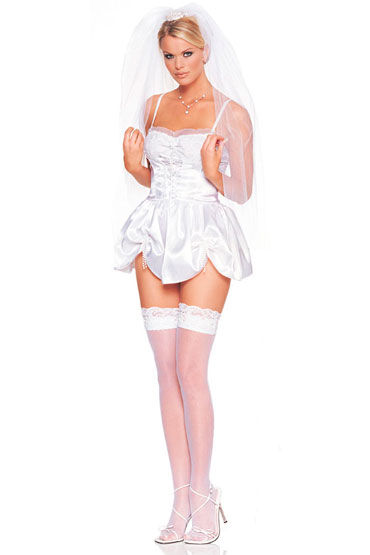 Leg Avenue Невеста, Белое мини-платье Leg Avenue Невеста, Белое мини-платье