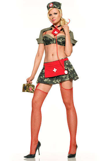 Leg Avenue Военная медсестра, Сексуальный костюм Leg Avenue Военная медсестра, Сексуальный костюм