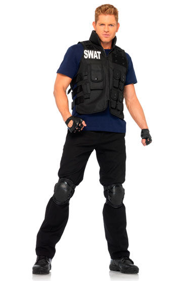 Leg Avenue Командир SWAT, C перчатками и наколенниками Leg Avenue Командир SWAT, C перчатками и наколенниками
