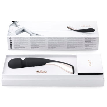 Lelo Smart Wand Large, черный - Профессиональный массажер увеличенного размера - купить в секс шопе Lelo Smart Wand Large, черный - Профессиональный массажер увеличенного размера - купить в секс шопе