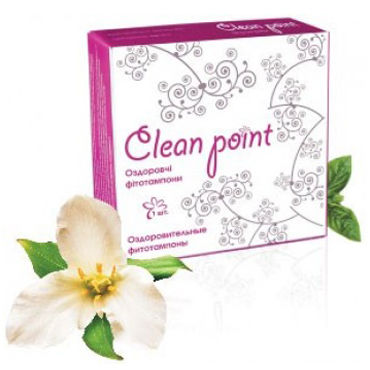 Clean Point, 1 шт, Лечебные фитотампоны Clean Point, 1 шт, Лечебные фитотампоны