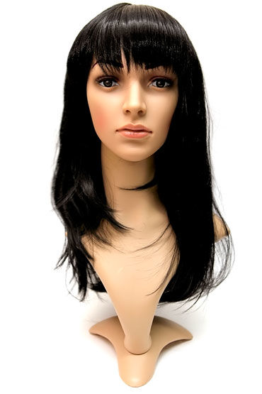 Courtney Wig, черный, Прямые длинные волосы с челкой Courtney Wig, черный, Прямые длинные волосы с челкой