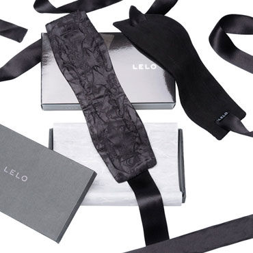 Lelo Etherea, черный, Роскошные шелковые наручники Lelo Etherea, черный, Роскошные шелковые наручники