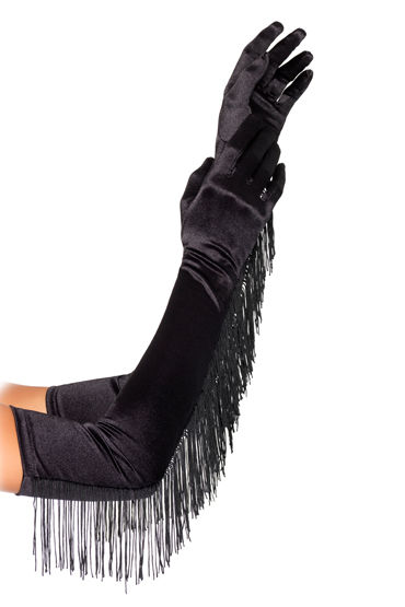 Leg Avenue перчатки, Атласные, с бахромой Leg Avenue перчатки, Атласные, с бахромой