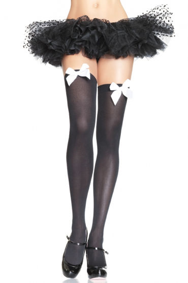 Leg Avenue чулки, розовые, С милым розовым бантом Leg Avenue чулки, розовые, С милым розовым бантом